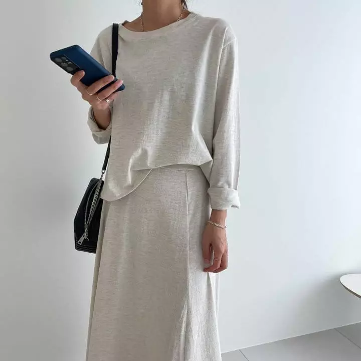 Ripple - Korean Women Fashion - #womensfashion - Cozy Long Sleeves SET