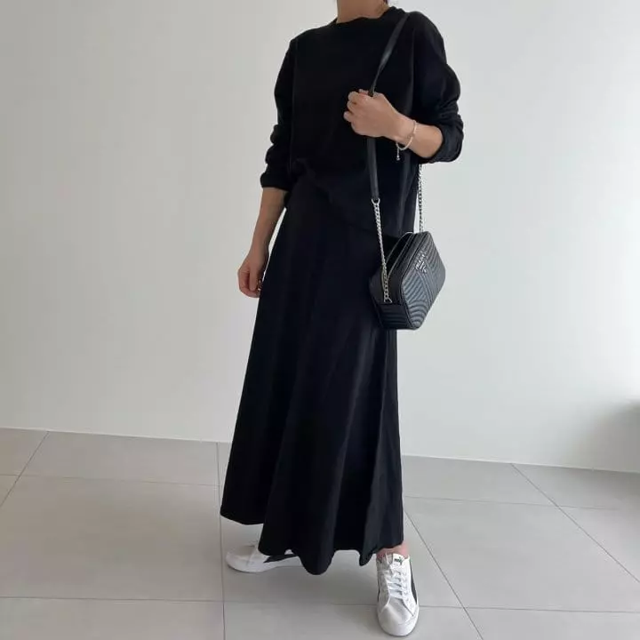 Ripple - Korean Women Fashion - #womensfashion - Cozy Long Sleeves SET - 7