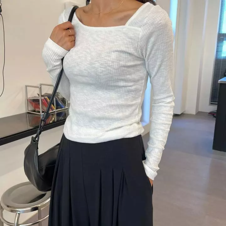Ripple - Korean Women Fashion - #womensfashion - Lug Unbal Rib Tee - 2