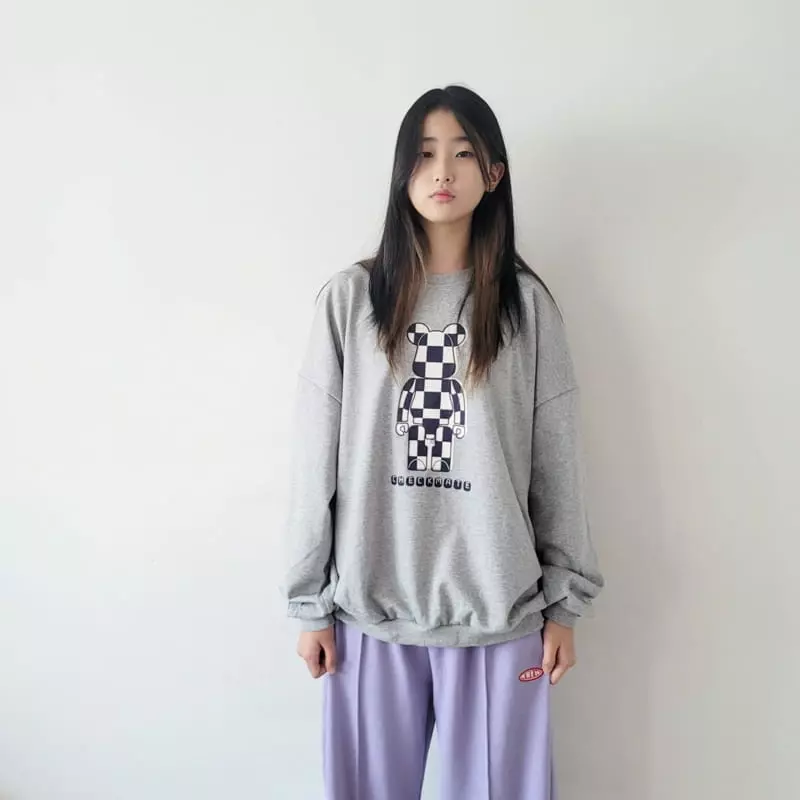 Riwoo Riwoo - Korean Junior Fashion - #kidsshorts - Chess Bear Sweatshirt - 4