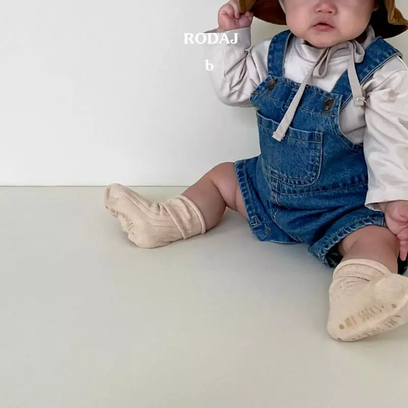 Roda J - Korean Baby Fashion - #babyoninstagram - Keep Denim Bodysuit Bebe - 6