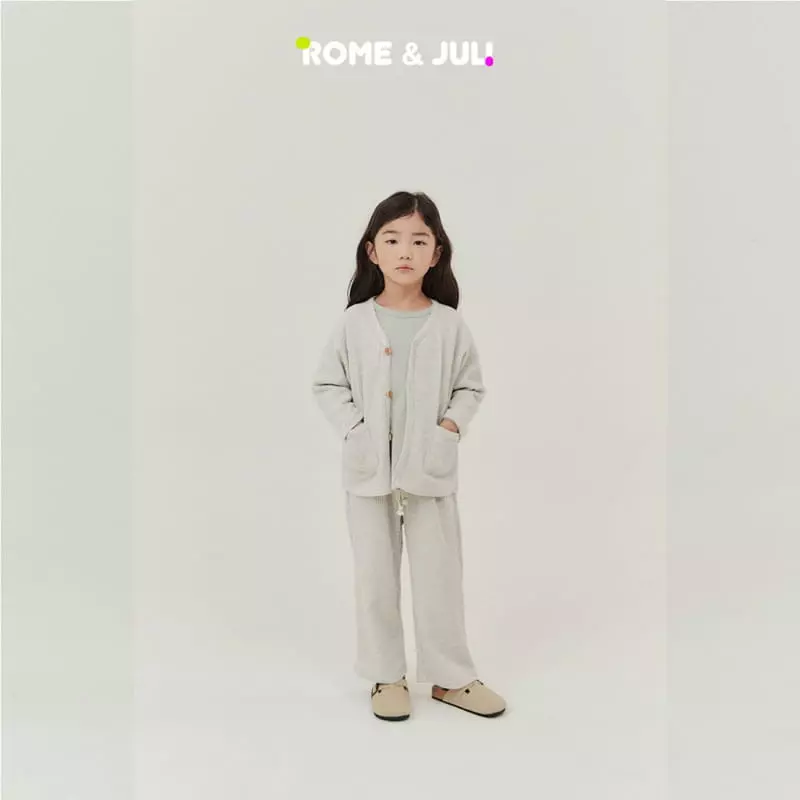 Rome Juli - Korean Children Fashion - #childrensboutique - Waffle Cozy Top Bottom Set - 6