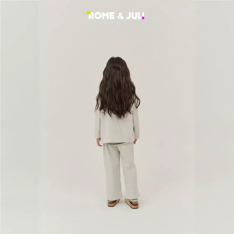 Rome Juli - Korean Children Fashion - #designkidswear - Waffle Cozy Top Bottom Set - 7