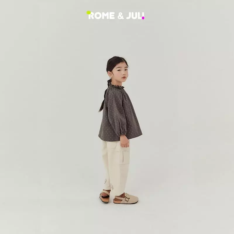 Rome Juli - Korean Children Fashion - #kidsstore - Dot Smocked Shirring Blouse - 12