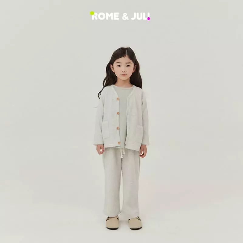 Rome Juli - Korean Children Fashion - #magicofchildhood - Waffle Cozy Top Bottom Set
