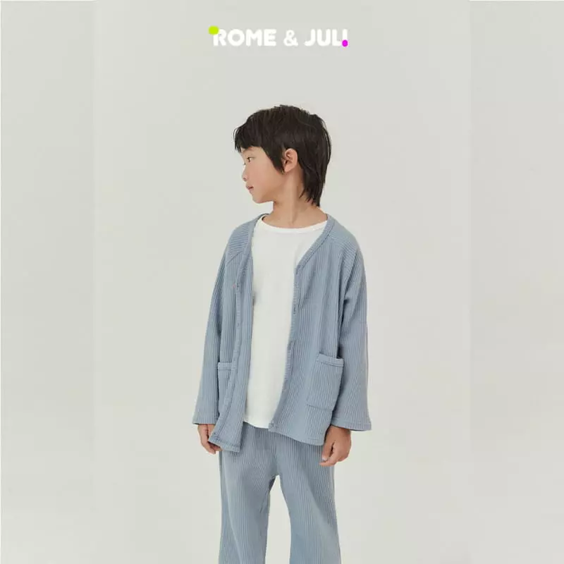 Rome Juli - Korean Children Fashion - #minifashionista - Waffle Cozy Top Bottom Set - 2