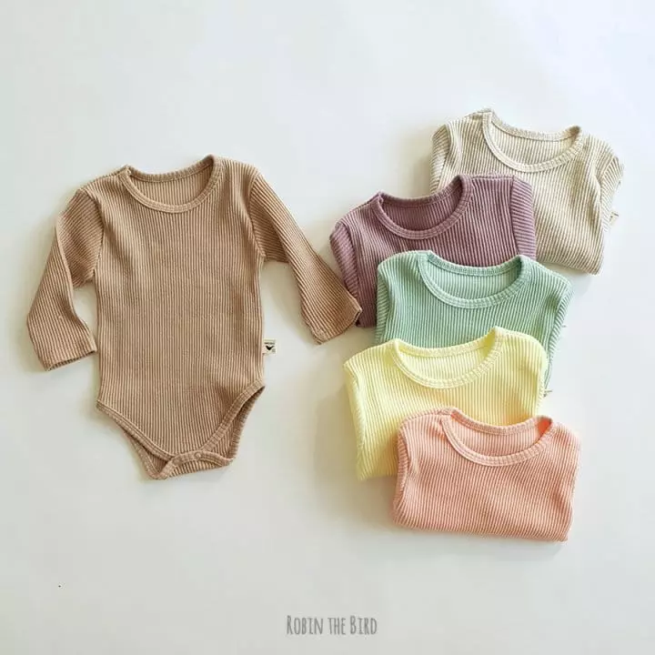 Saerobin - Korean Baby Fashion - #babyootd - Bebe Rib Bodysuit - 2