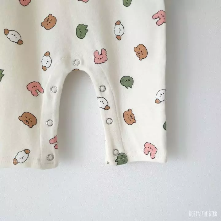 Saerobin - Korean Baby Fashion - #babyootd - Animal Friends Jumpsuit - 5