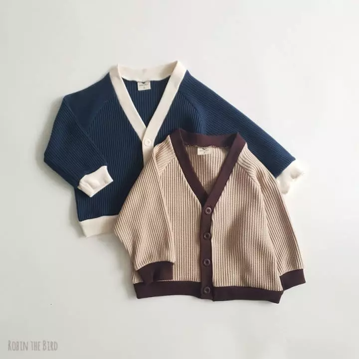Saerobin - Korean Children Fashion - #littlefashionista - Waffle Cardigan