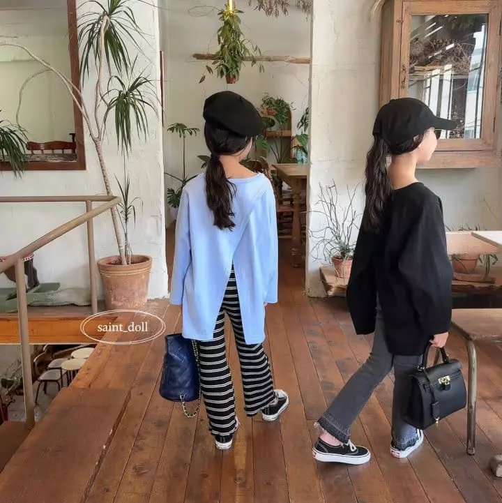 Saint Doll - Korean Children Fashion - #kidzfashiontrend - Back Slit Loose Tee with Mom - 8
