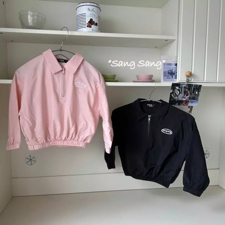 Sang Sang - Korean Children Fashion - #designkidswear - Half Zip-up Windbreaker