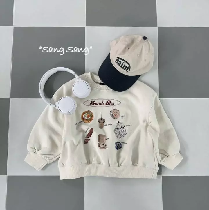 Sang Sang - Korean Children Fashion - #kidsshorts - Lunch Sweatshirt - 2