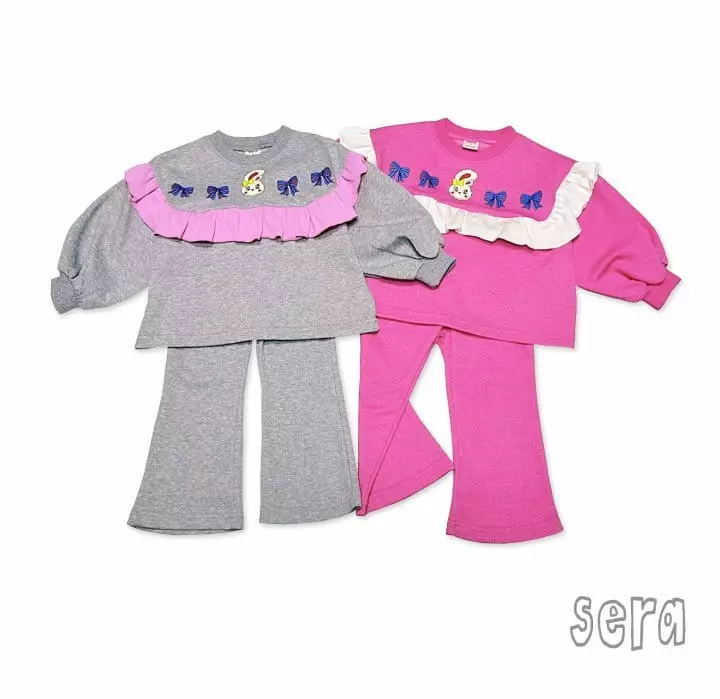 Sera - Korean Children Fashion - #Kfashion4kids - Frill Top Bottom Set - 12