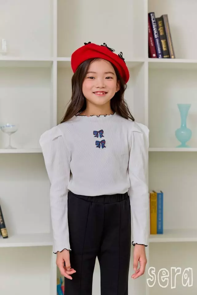 Sera - Korean Children Fashion - #Kfashion4kids - Blue Rib Tee - 5
