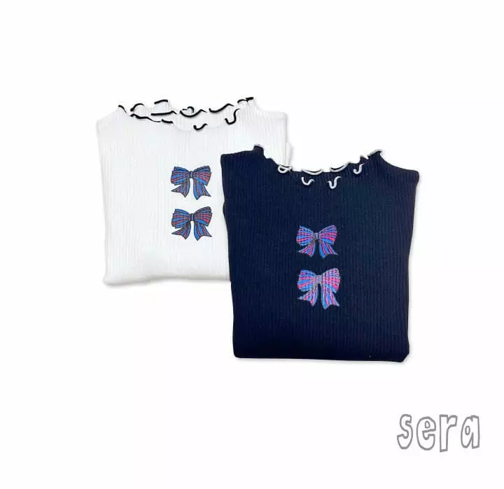 Sera - Korean Children Fashion - #childrensboutique - Blue Rib Tee - 12