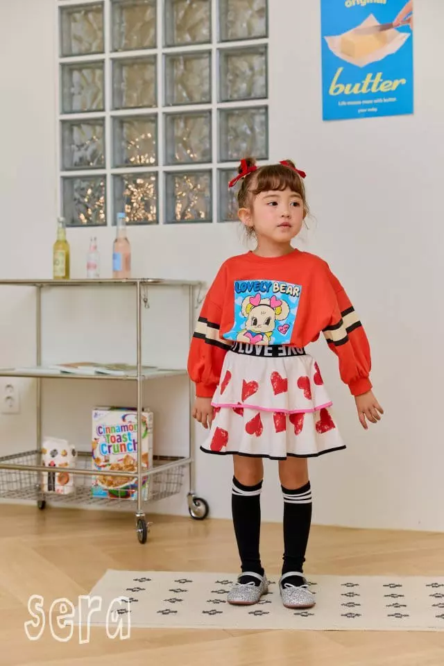 Sera - Korean Children Fashion - #kidsstore - Bear Sleeves Point Sweatshirt - 8