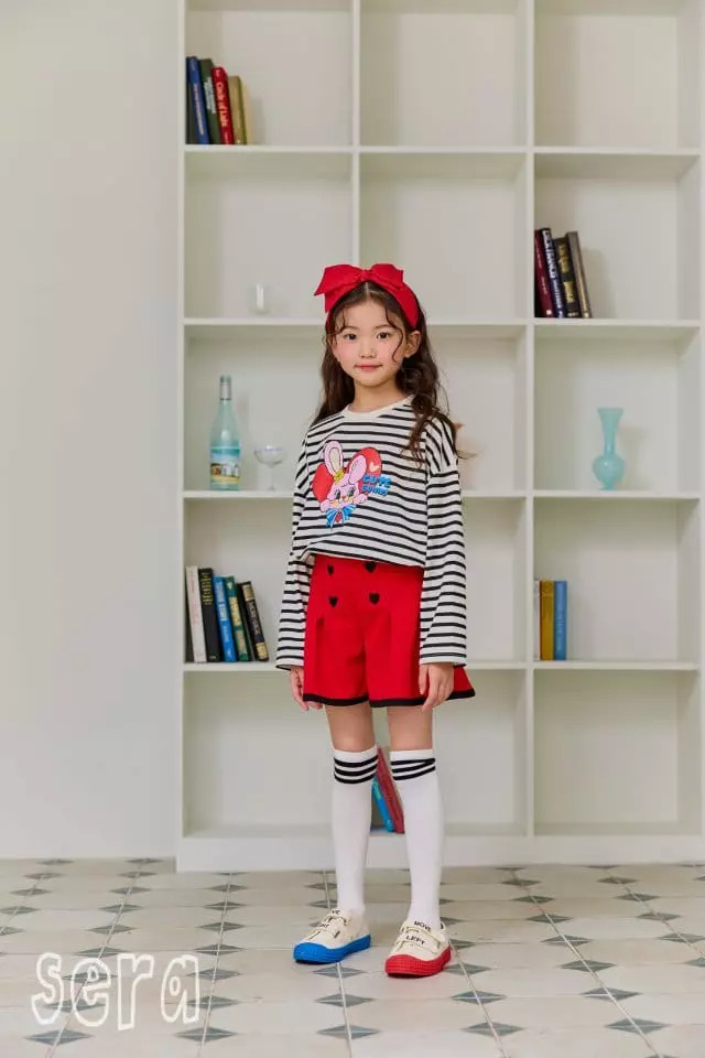 Sera - Korean Children Fashion - #kidzfashiontrend - Heart Stripes Tee - 5