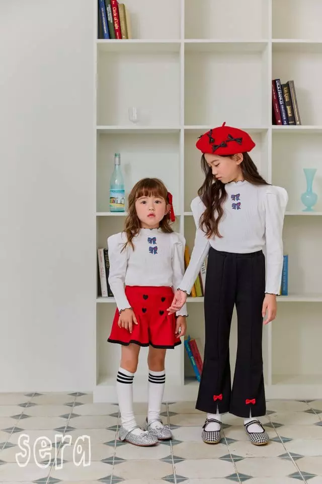 Sera - Korean Children Fashion - #littlefashionista - Blue Rib Tee - 6