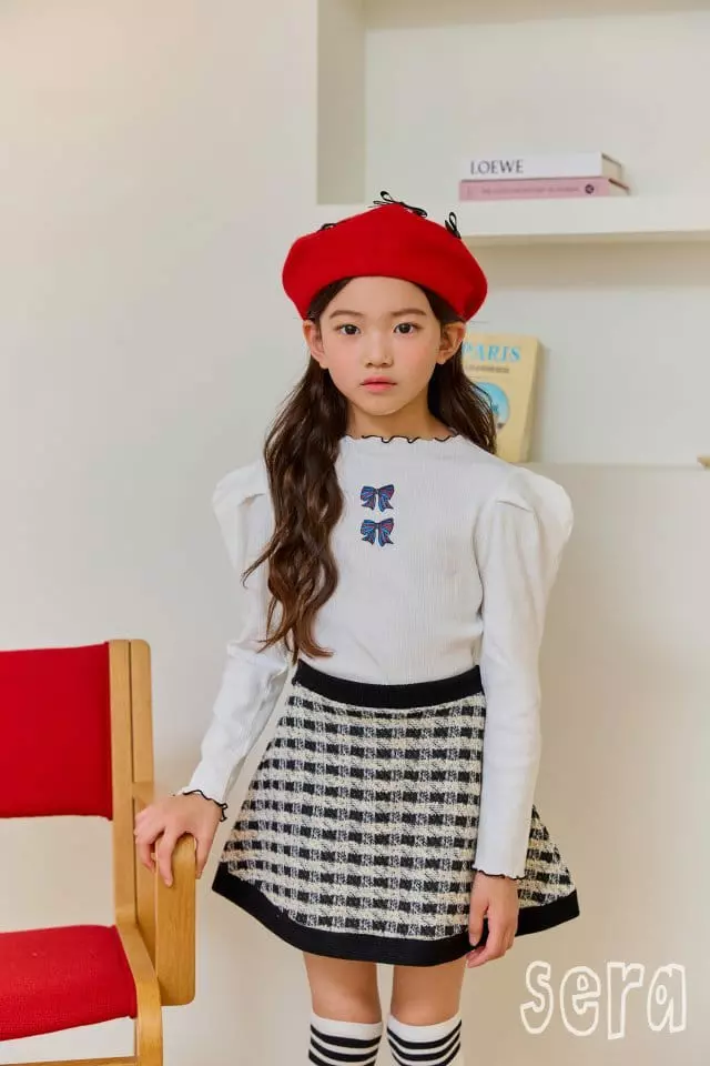 Sera - Korean Children Fashion - #magicofchildhood - Blue Rib Tee - 7