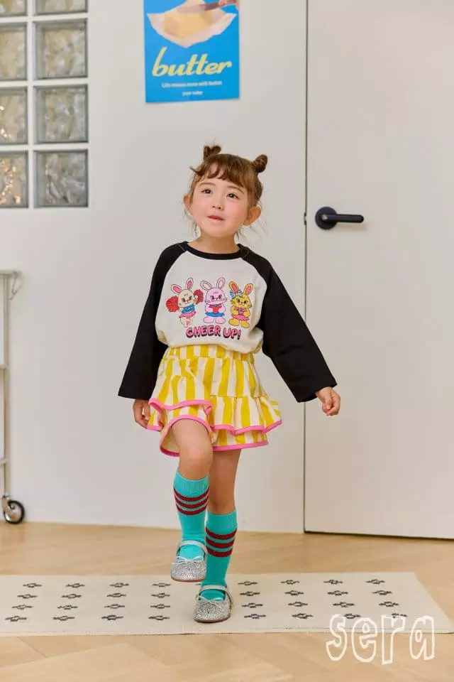 Sera - Korean Children Fashion - #prettylittlegirls - Stripes Frill Skirt Pants - 7