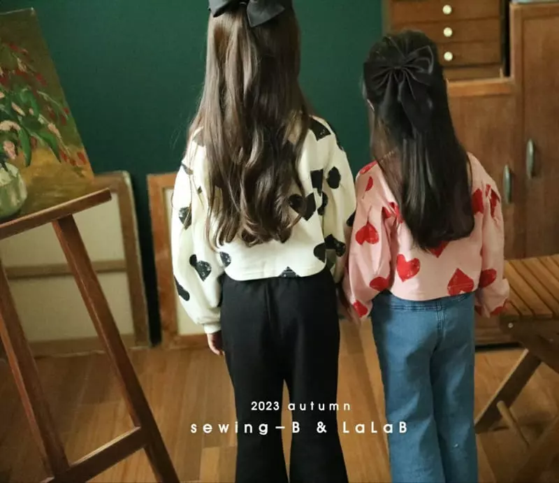 Sewing-B - Korean Children Fashion - #kidsshorts - Heart Sweatshirt - 4