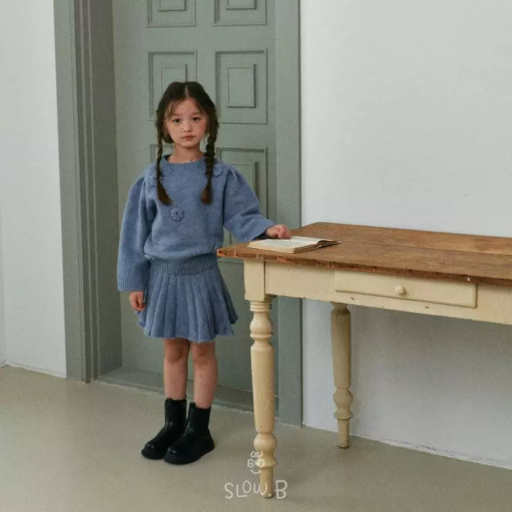 Slow B - Korean Children Fashion - #magicofchildhood - Flower Knit Set UP - 10