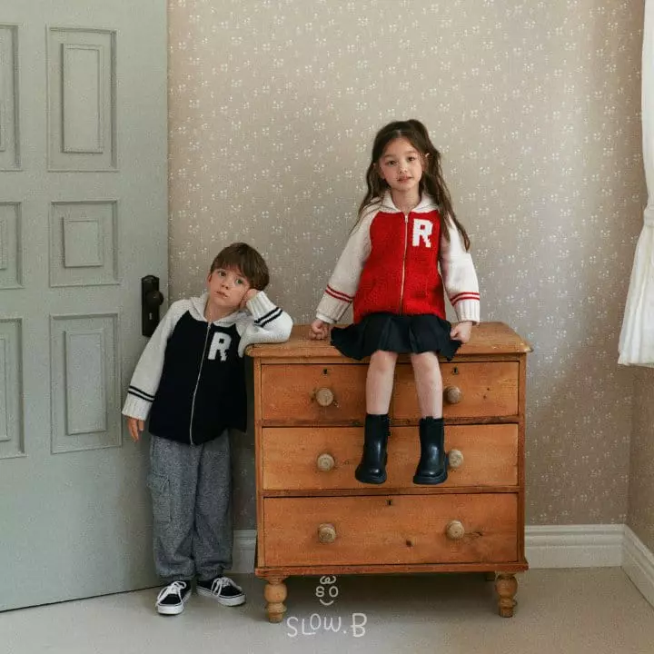 Slow B - Korean Children Fashion - #minifashionista - Raglan R Cardigan
