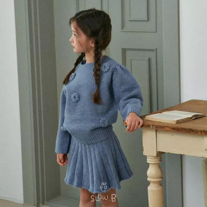 Slow B - Korean Children Fashion - #prettylittlegirls - Flower Knit Set UP - 12