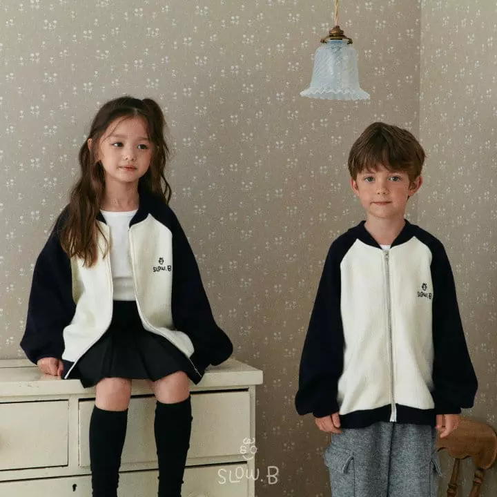 Slow B - Korean Children Fashion - #stylishchildhood - Raglan Zip-up - 6