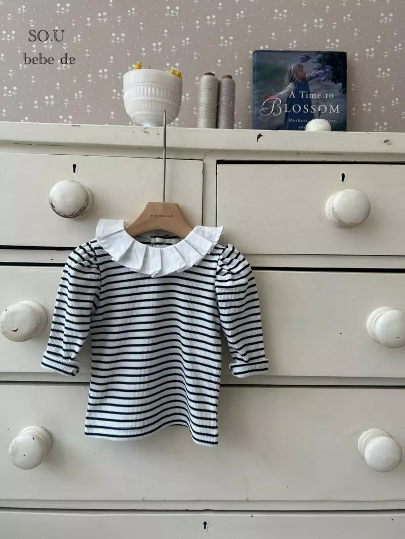 So U - Korean Baby Fashion - #babyboutique - Dan Wrinkle Collar Tee - 2