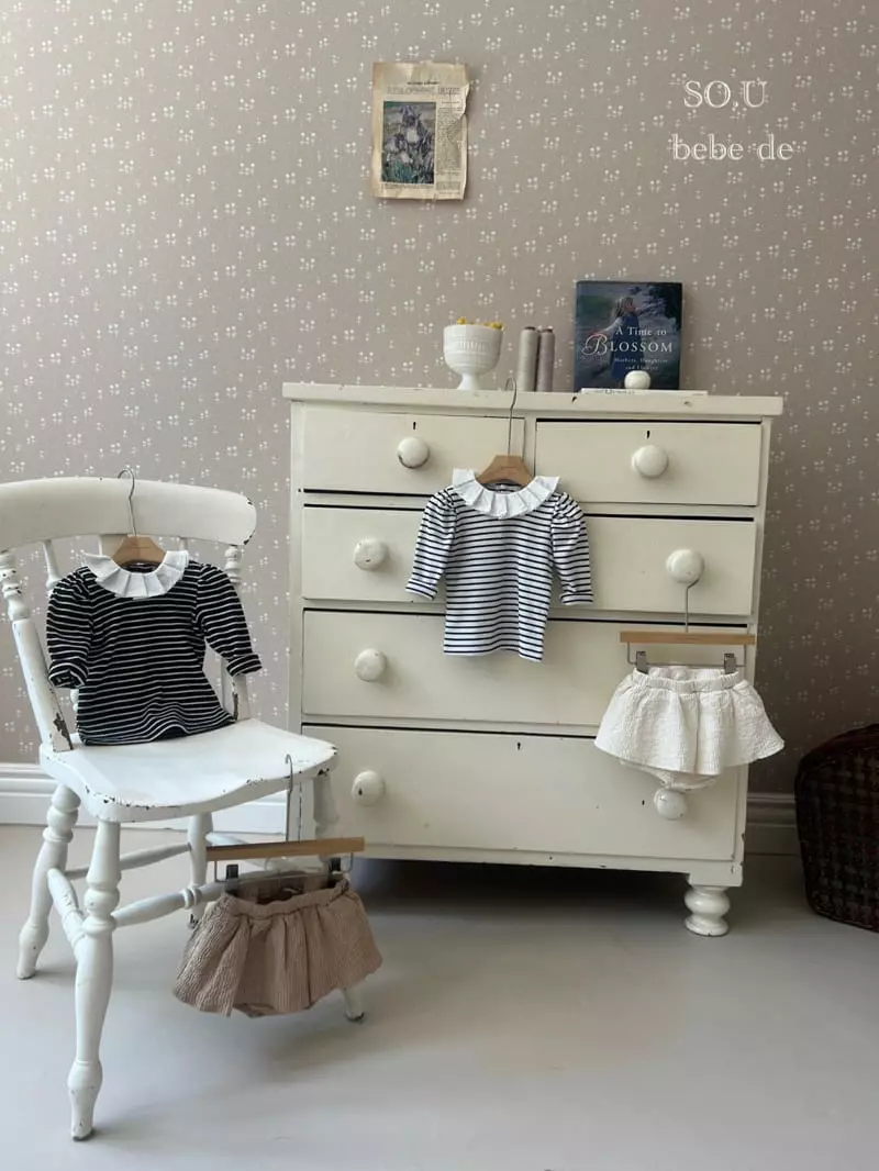 So U - Korean Baby Fashion - #babyboutiqueclothing - Dan Wrinkle Collar Tee - 4