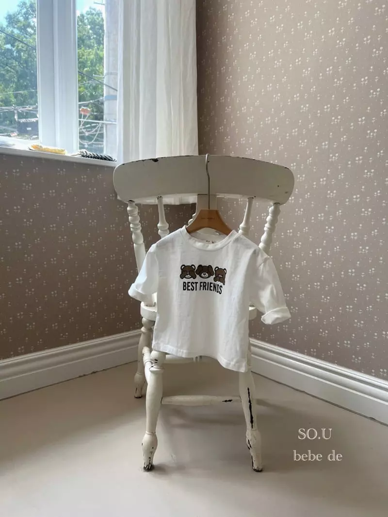 So U - Korean Baby Fashion - #babyclothing - 3 Bear Tee - 2