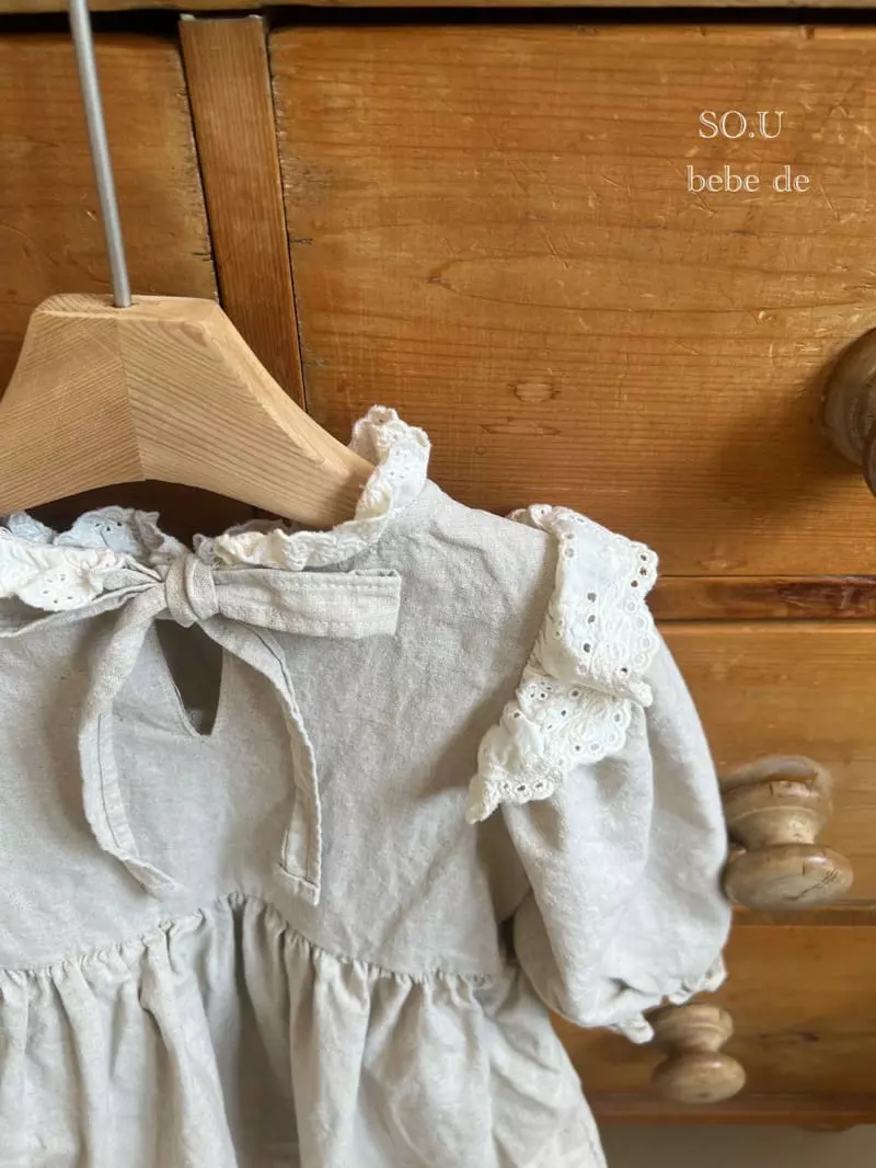 So U - Korean Baby Fashion - #babyclothing - Lace Wing Ribbon Bodysuit - 11
