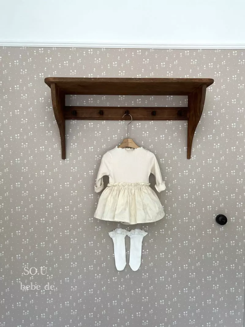 So U - Korean Baby Fashion - #babyfever - Rib Skirt Bodysuit - 3