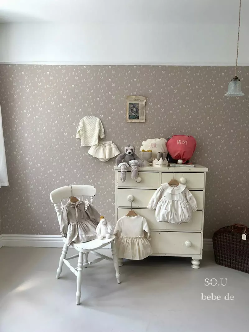 So U - Korean Baby Fashion - #babygirlfashion - Flower Collar Bodysuit - 8