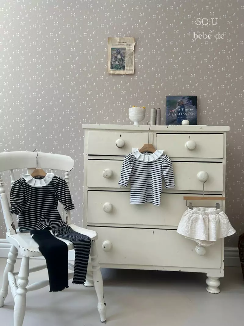 So U - Korean Baby Fashion - #babygirlfashion - Dan Wrinkle Collar Tee - 7