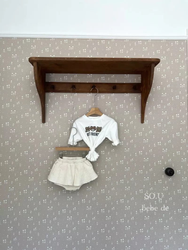 So U - Korean Baby Fashion - #babygirlfashion - 3 Bear Tee - 5
