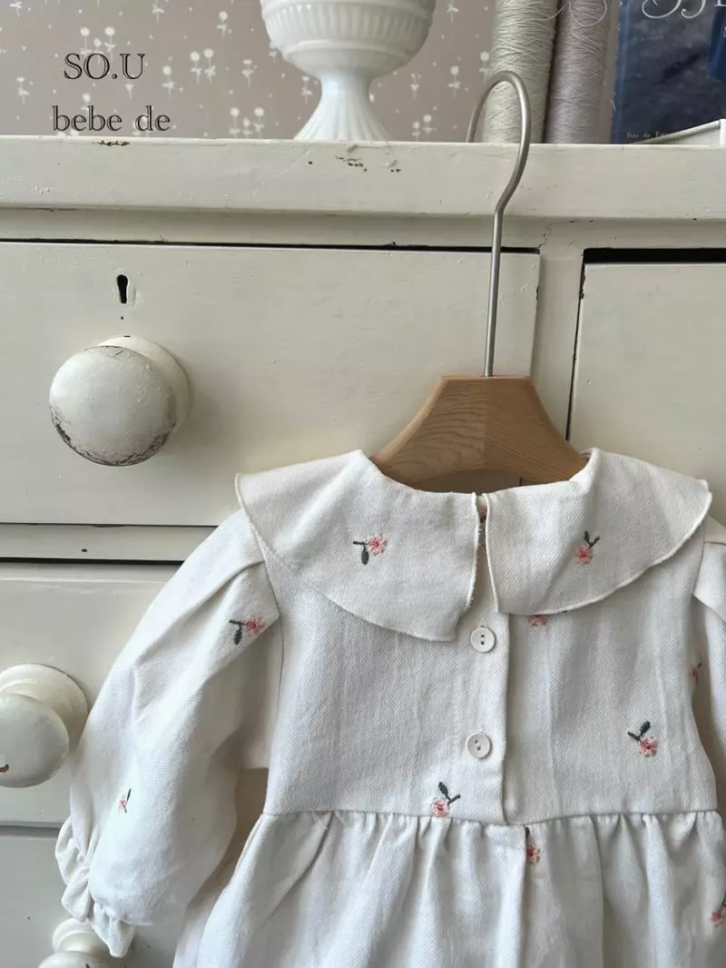So U - Korean Baby Fashion - #babyoninstagram - Flower Collar Bodysuit - 10