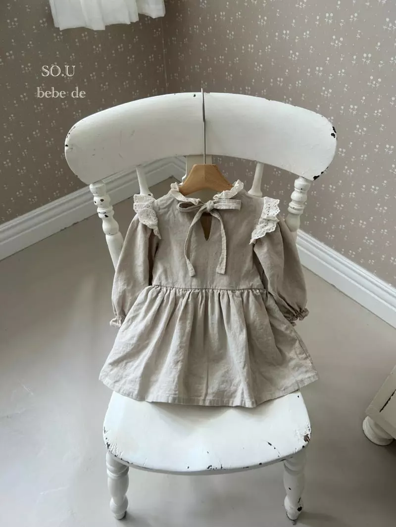 So U - Korean Baby Fashion - #babyoninstagram - Lace Wing Ribbon Bodysuit