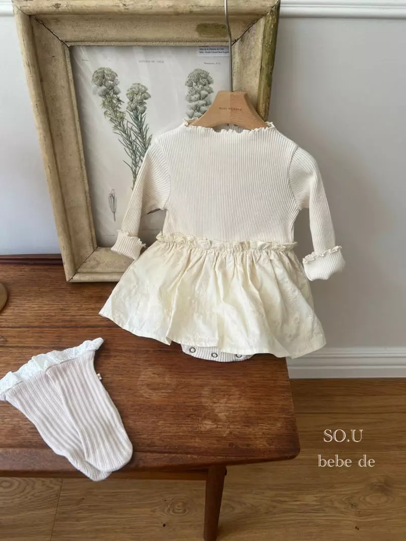 So U - Korean Baby Fashion - #babyootd - Rib Skirt Bodysuit - 7