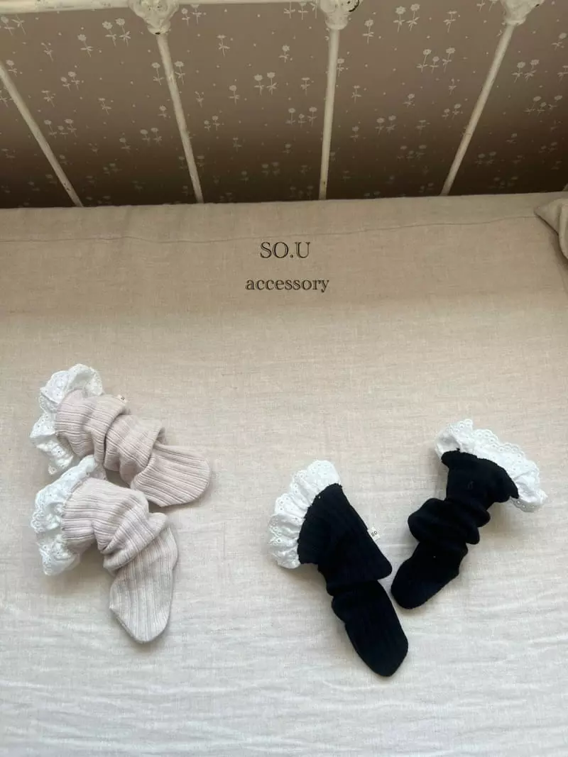 So U - Korean Baby Fashion - #onlinebabyshop - Bebe Lace Knee Socks - 5