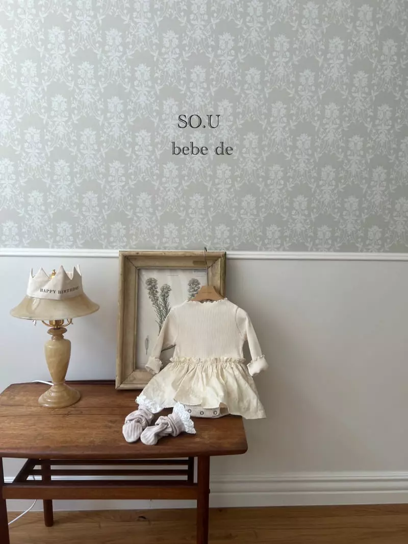 So U - Korean Baby Fashion - #onlinebabyshop - Rib Skirt Bodysuit - 12