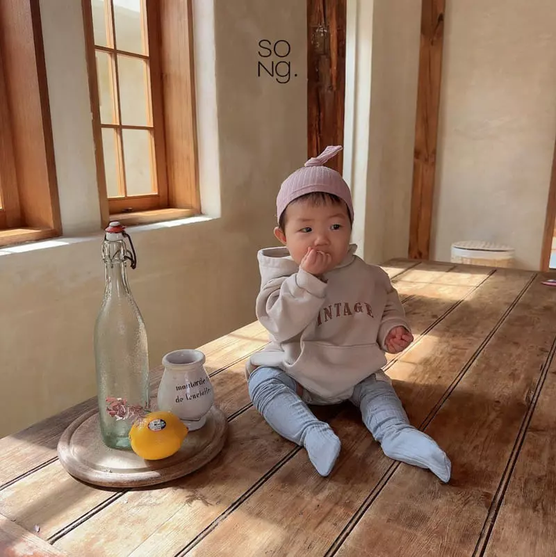 Song - Korean Baby Fashion - #babyootd - Vintage Hoody Bodysuit - 8