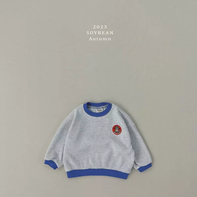 Soybean - Korean Children Fashion - #childrensboutique - Waffle Patch Top Bottom Set - 7