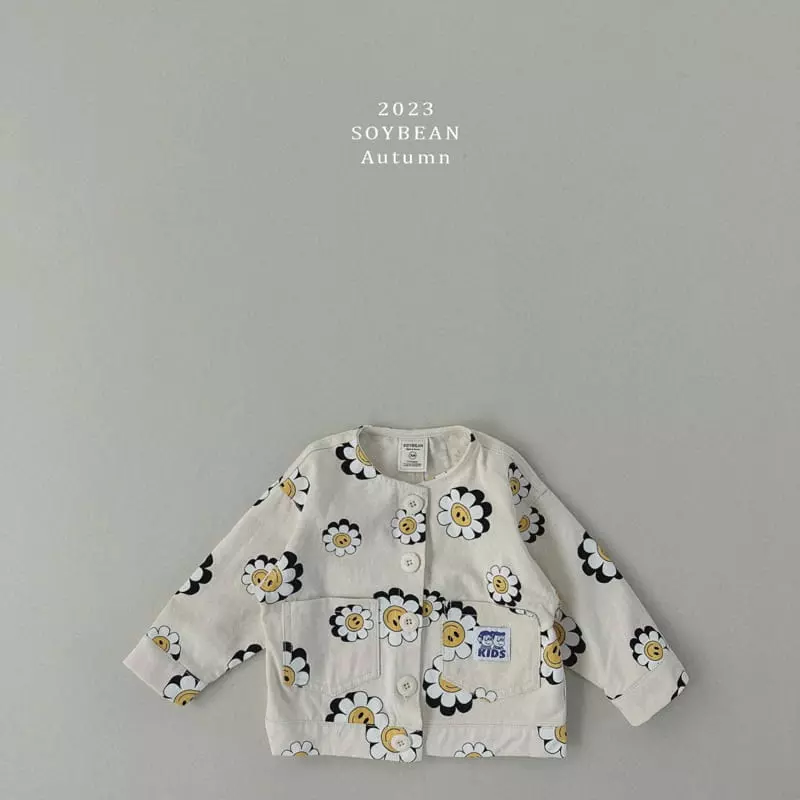 Soybean - Korean Children Fashion - #childrensboutique - Flower Smile Top Bottom Set - 6