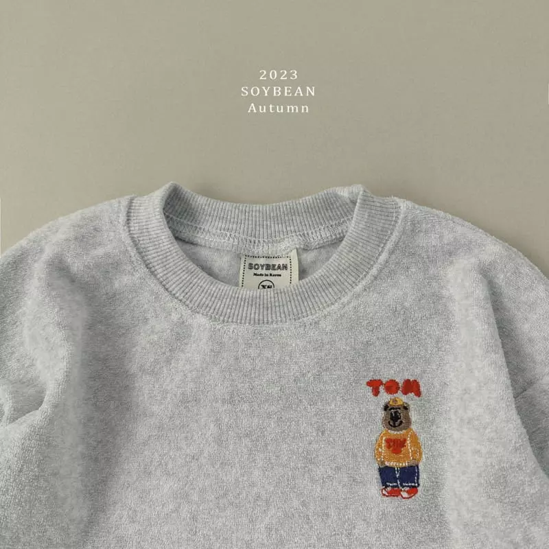 Soybean - Korean Children Fashion - #childrensboutique - Bear Terry Top Bottom Set - 9