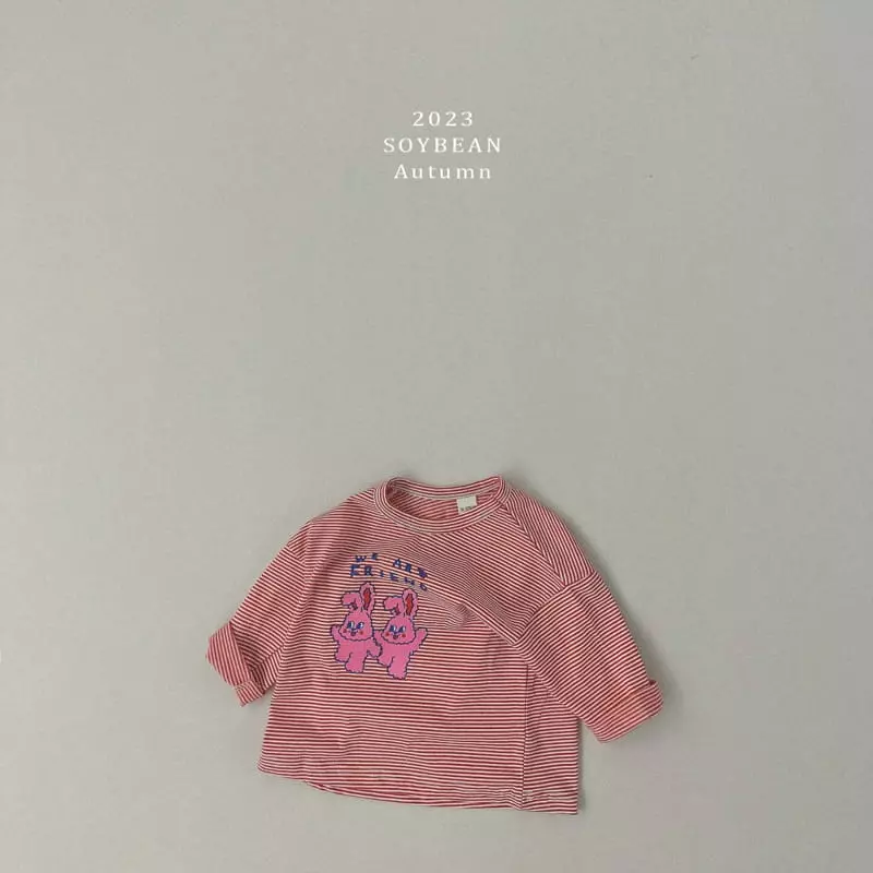 Soybean - Korean Children Fashion - #designkidswear - Bunny Stripes Tee - 7