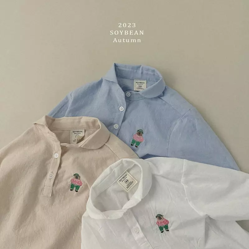Soybean - Korean Children Fashion - #designkidswear - Bear Over Shirt - 5