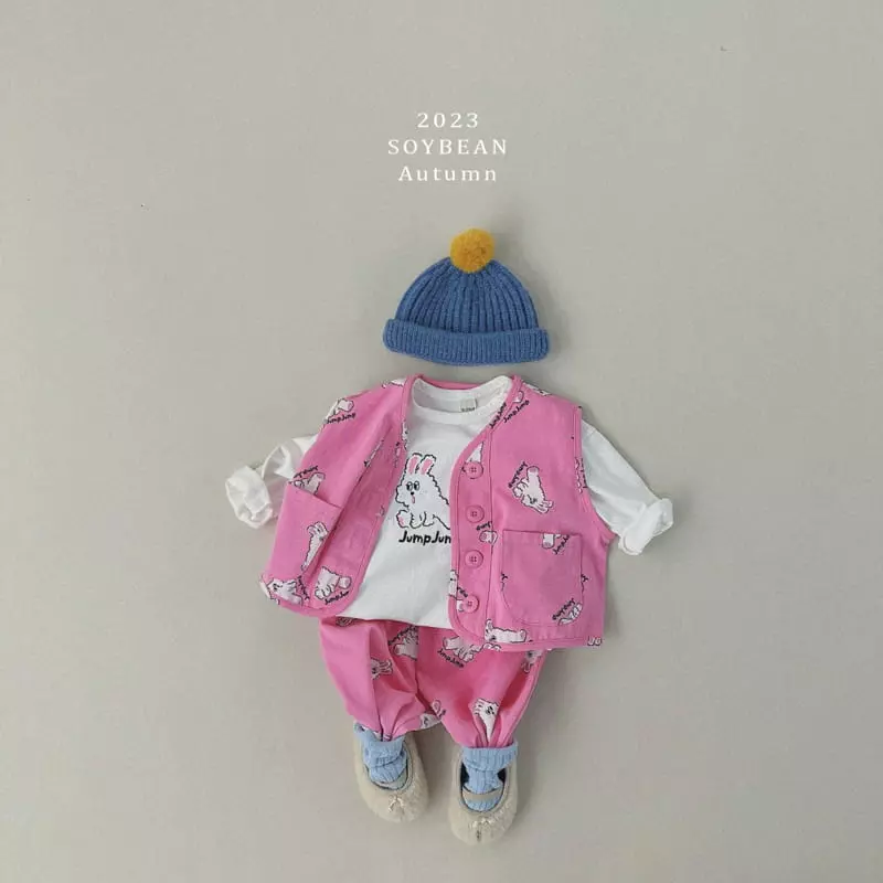 Soybean - Korean Children Fashion - #designkidswear - Jump Rabbit Tee - 2