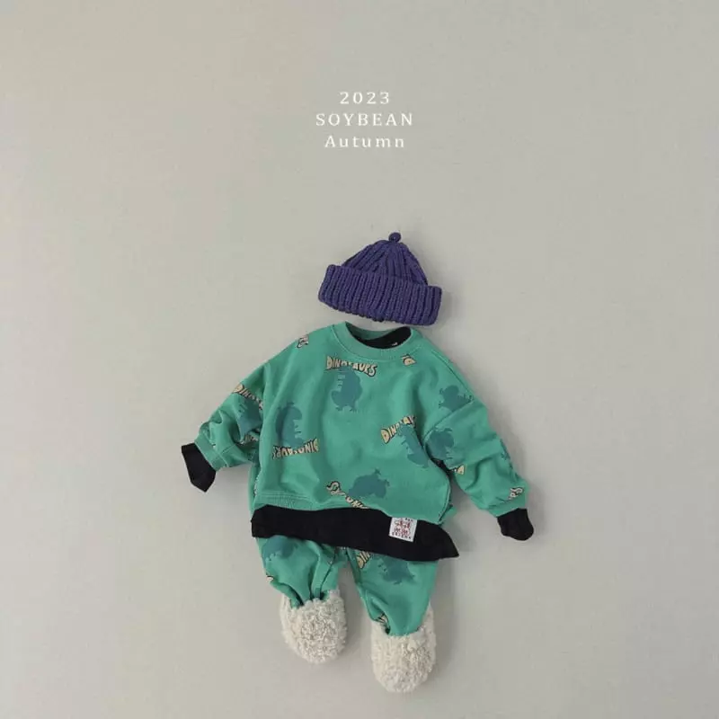 Soybean - Korean Children Fashion - #designkidswear - Dino Top Bottom Set - 4